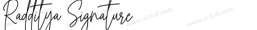 Radditya Signature字体转换